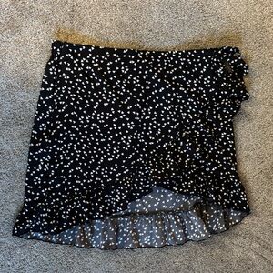 Black and White Heart Print Women's Skirt